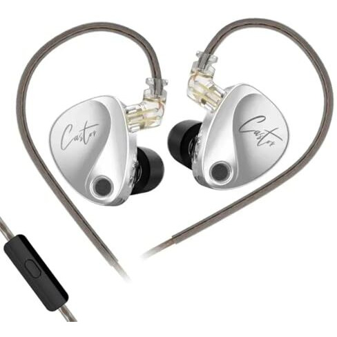 Concept Kart Kz Castor Iem With Mic Wired In Ear Monitors Earphone,10Mm Dual Magnetic + 8Mm Dynamic Driver In-Ear Earphone,Harman Target Version,4-Tuning Swtich,0.78Mm 2Pin,3.5Mm Detachable Cable.