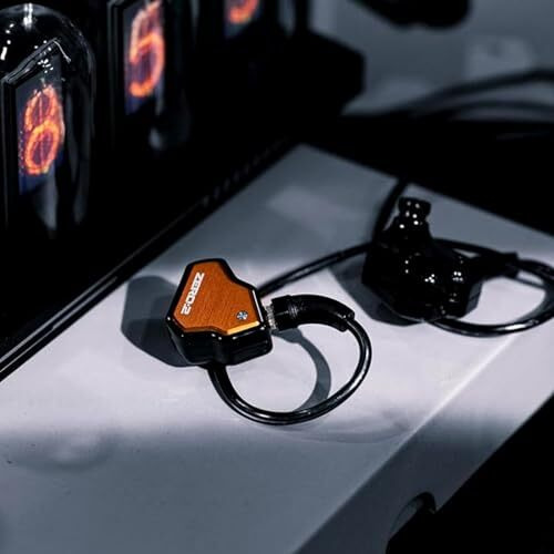Concept Kart 7Hz X Crinacle Zero 2 In Ear Monitor, Updated 10Mm Dynamic Driver Iem, Wired Earbuds Earphones, Gaming Earbuds, With Ofc Iem Cable For Musician (Orange, Mic-Type C)