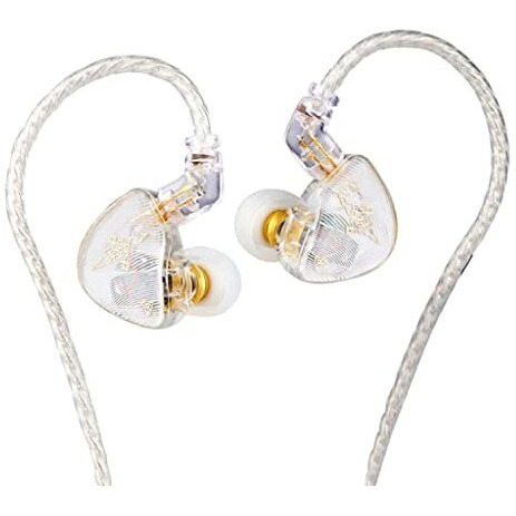 Tangzu WanEr S.G Wired Iem Earphone With Mic, 10Mm Dual Cavity Dynamic Driver | N52 Neodymium Magnetic Circuit In Ear Monitor With 0.78Mm 2 Pin 5N Ofc Detachable Cable (White, With Mic)