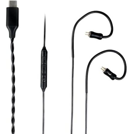 Audiocular C05 Type-C Iem Upgrade Cable With Cx31988 Dac, 2-Pin 0.78Mm Connector, Silver-Plated, Hd Microphone, Compatible With Type-C Phones & Earphones