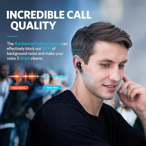Earfun Air True Wireless In Ear Earbuds, [What Hi-Fi Awards] Bluetooth Earbuds With 4 Mics, Ipx7 Waterproof, Twsearbuds With Game Mode, Charging, Deep Bass, Usb-C Fast Charge, 35Hrs, Black