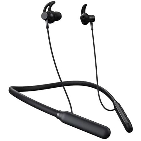 Ifast Neckband Earphone| Bluetooth 5.3 Wireless | Hi Fi Stereo Sound | Up To 30 Hours Music Playtime |Ipx5 Water And Sweat Proof | Magnetic Earbuds, Enc Noise Cancellation & Voice Assistance (Black)