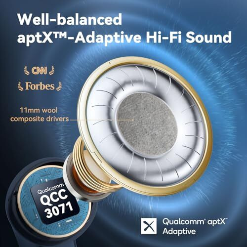 Earfun Air Pro 3 Anc Earbuds Bluetooth Wireless 2023 Vgp Gold Award, Qualcomm Aptx Adaptive Sound, 6 Mics Cvc 8.0 Enc Wireless Tws Earbuds, Bluetooth 5.3, Multipoint Connection (Navy Blue)