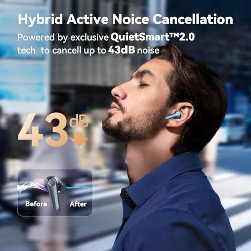 Earfun Air Pro 3 Anc Earbuds Bluetooth Wireless 2023 Vgp Gold Award, Qualcomm Aptx Adaptive Sound, 6 Mics Cvc 8.0 Enc Wireless Tws Earbuds, Bluetooth 5.3, Multipoint Connection (Navy Blue)