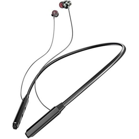 Jgd Boom T3 Bluetooth Earphones With 13Mm Drivers, Rich Music Experience, 20 Hours Playtime, Type C Fast Charging, Neckband Earphones With Magnetic Earpiece,Voice Assistant And Mic (Black)