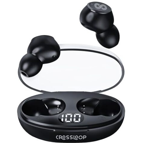 Crossloop Krysta Podz Tws Earbuds With Mic, Touch Control, Bluetooth 5.3, Ipx4 Water & Sweat Resistant, Voice Assistant, Auto Pairing, Range 10M, Type C Charging, Immersive Sound. (Black)