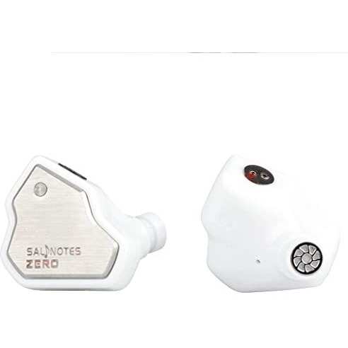 Concept Kart 7Hz Salnotes Zero Wired Iem Earphone, 10Mm Dynamic Driver|Metal Composite Diaphragm|Noise Isolation|In Ear Monitor Earbuds With Detachable Ofc Cable (White, 3.5Mm (No Mic))