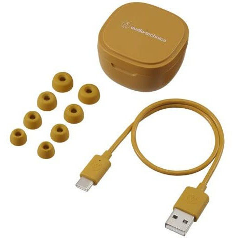 Audio-Technica Ath-Sq1Twmu Wireless In-Ear Headphones, Mustard