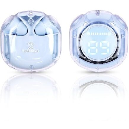 Duotronix Tws Earbuds | Ear Comfortable, Noice Cancellation | 20 Hrs Long Battery Life With Type C Fast Display Charging | Hifi Sound Technology | Low Latency Gaming Tws Buetooth 5.3| 1 Year Warranty