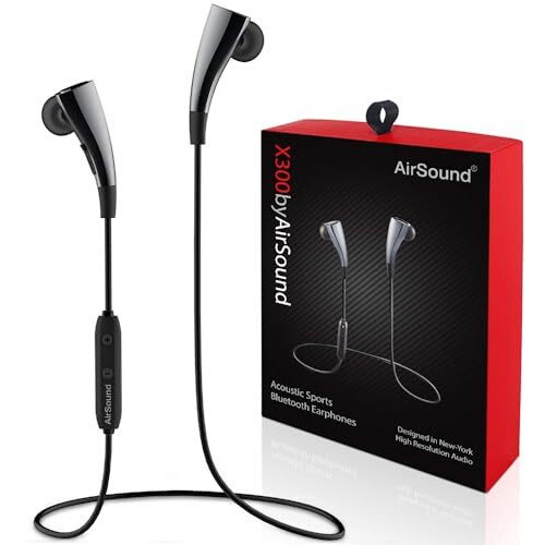 Tukzer Airsound X300 Wireless Bluetooth In-Ear Headphones, Magnetic-Auto Pause/Auto-Play, Hd Stereo & Mic (X300)