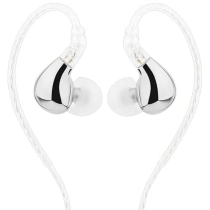 Blon Bl03 Ii Iem With Mic, 10Mm Carbon Diaphragm Dynamic Driver For Hi-Res Audio, Silver Plated Oxygen-Free Copper Cable, Wired Hifi Iem With 2Pins Detachable Cable Wired Earphone