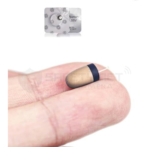 Safety Net Mini Hidden Spy Bluetooth Truly Wireless In Ear Earbuds With Mic Small Earpiece Bug Device Mini Gadget Mobile Invisible Phone (Clear)