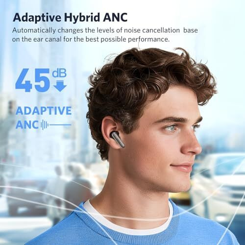 Earfun Air 2 Nc Wireless Earbuds With Active Noise Cancellation, Adaptive Hybrid Anc Bluetooth Earbuds, Hi-Res Sound, 6 Mic Ai Enc Call, Google Fast Pair, 40 Playtime Tws Travelling Earbuds For Adults
