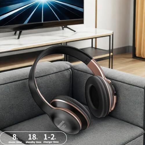 Foldable Wireless Bluetooth Headphone | Compatible Subwoofer Stereo Headset | Wireless Gaming Headset With Microphone And Noise Cancellation [ Black ]