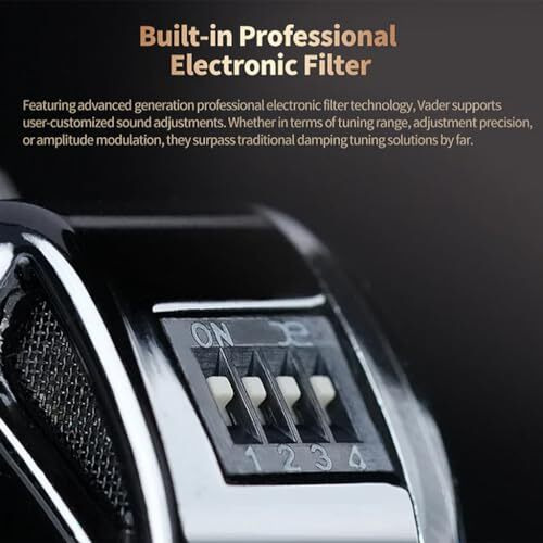 Kz Vader In Ear Monitor Earphone With Super-Linear 8Mm Triple Dynamic Drivers & 4 Level Switch Wired Iem, 0.75Mm 2Pin Connector Silver-Plated Cable, 3.5Mm Jack (Balanced (Without Mic))