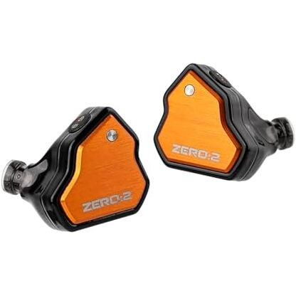 Concept Kart 7Hz X Crinacle Zero 2 In Ear Monitor, Updated 10Mm Dynamic Driver Iem, Wired Earbuds Earphones, Gaming Earbuds, With Ofc Iem Cable For Musician (Orange)