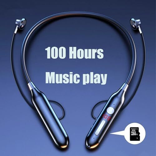 Ifast Digital Display Bluetooth 5.0 Wireless Neckband Earphone| Hi Fi Stereo Sound | Up To 100 Hours Music Playtime |Ipx7 Waterproof | Magnetic Earbuds, Noise Cancellation