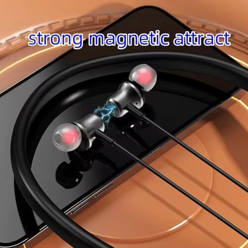 Ifast Bluetooth Wireless Neckband Earphone With Mic | Hd Call Stereo Bass | Up To 60 Hours Music Playtime |Magnetic Earbuds, Game And Music Dual Mode With Tf Card Slot [ Black ]