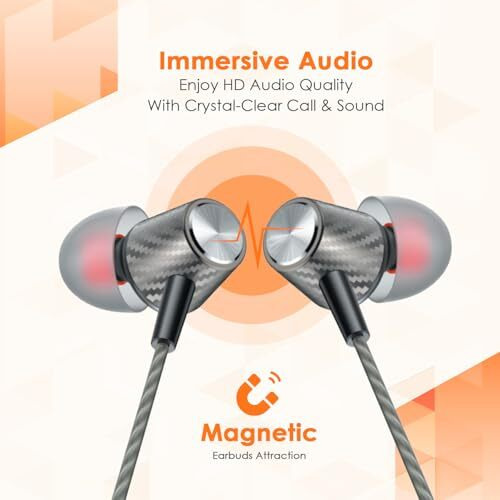 Bell Blhfk512 Earphone Hd Audio, Clear Calls, Magnetic Earbud, Ergonomic Fit With Mic, Tangle Free & Type-C Interface Audio Jack, Play Start/Stop Switch | Earphones For Mobile Phone/Tablet/Laptop