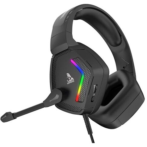 Tag Gamerz Victor Rgb Black Over-Ear Gaming Headphone Headset | Soft Ear Cups | 50Mm Driver| 3.5Mm Audio | 7 Color Breathing Rgb With Usb | 2M Braided Cable | Adjustable Mic For Calling | Mute Button