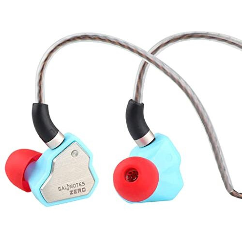 7Hz Salnotes Zero Wired Iem Earphone, 10Mm Dynamic Driver | Metal Composite Diaphragm | Noise Isolation | In Ear Monitor Earphones With Detachable Ofc Cable (Blue, 3.5Mm (No Mic))