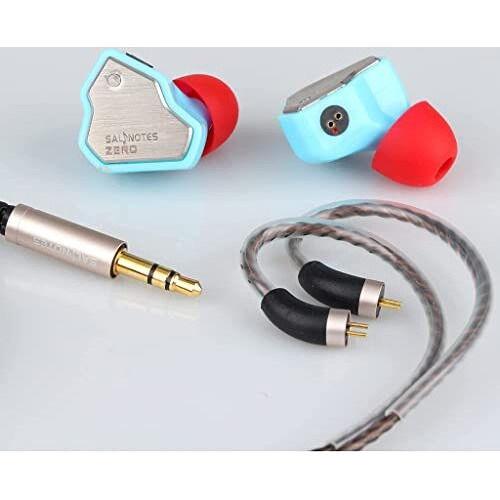 7Hz Salnotes Zero Wired Iem Earphone, 10Mm Dynamic Driver | Metal Composite Diaphragm | Noise Isolation | In Ear Monitor Earphones With Detachable Ofc Cable (Blue, 3.5Mm (No Mic))