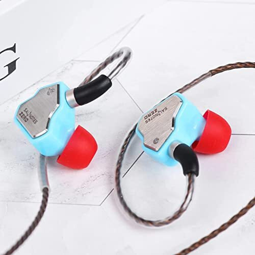 7Hz Salnotes Zero Wired Iem Earphone, 10Mm Dynamic Driver | Metal Composite Diaphragm | Noise Isolation | In Ear Monitor Earphones With Detachable Ofc Cable (Blue, 3.5Mm (No Mic))