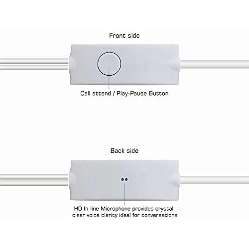 Original Wired Galaxy Earphones For All Samsung Smartphones With Mic, Pure Bass Sound, One Button Multi-Function, Comfort Fit