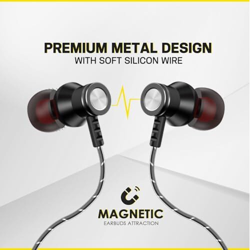 Bell Blhfk516|Melodious Sound, Premium Metal Design, Magnetic Earbuds, Type-C Support, Play Start/Stop Volume Control Switch | Earphones For Mobile Phone/Tablet/Laptop Compatible | Magnetic Buds