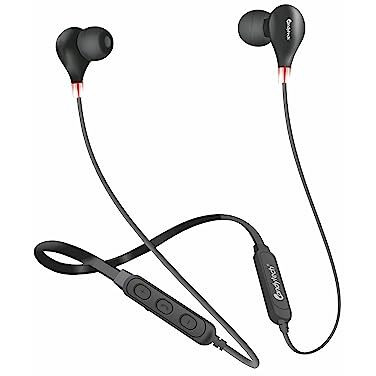 Candytech Kohinoor Pro Bluetooth Wireless In Ear Neckband With Bluetooth 5.0,10 Mm Sound Driver, Built In Microwoofer & Mic, Deep Bass Upto 24 Hrs Battery Life (Black)