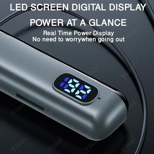 Ifast Digital Display Bluetooth Wireless Neckband Earphone| Hd Call Stereo Bass | Up To 100 Hours Music Playtime |Noise Cancellation, Voice Assistance, Dual Pairing, Plug-In Cards Mode [ Blue ]