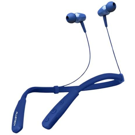 Plugtech Go Neck Pro Wireless Earphones. Bluetooth Earphones, Powerful Bass, Hd Sound, Upto 15Hrs Playtime, Charging Time Upto 4 Hrs And Proudly Made In India Blue