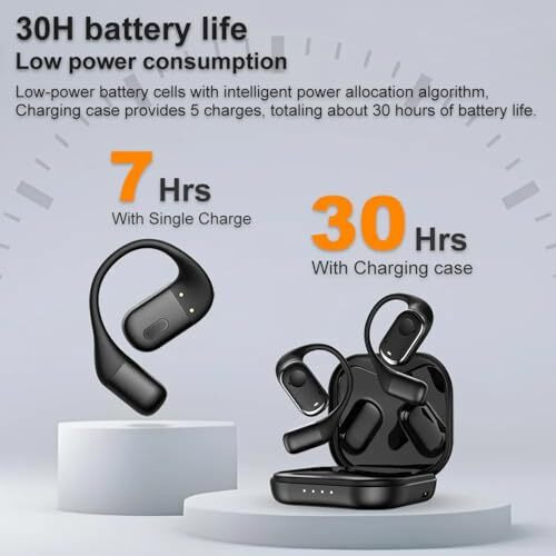 True Wireless Stereo In Ear Earbuds With Environmental Noise Cancellation | Low Latency Gaming | Type-C Fast Charging | 30 Hours Long Playtime Charging Case | Bluetooth 5.3 Earbuds Tws[ Black ]