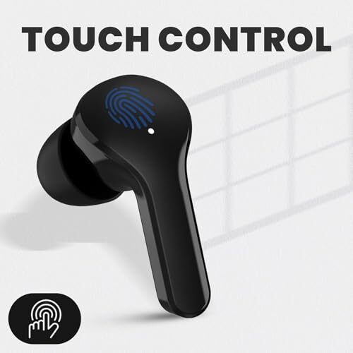 Ultrapods Wireless Earbuds With Led Display, Tws Bluetooth, Digital Battery Ultrapods Tws Earbud Transparent Design, 12 Hrs Playtime With Fast Charging Bluetooth Hd Bass Drivers (Black)
