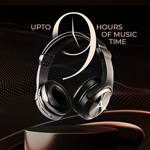 Hungama Hilife Buzz 101 Bluetooth Wireless Over Ear Headphones With 40 Hours Playback, With Mic, Passive Noise Cancellation, Black And Get 1 Year Free Subscription Of Hungama Play & Hungama Music
