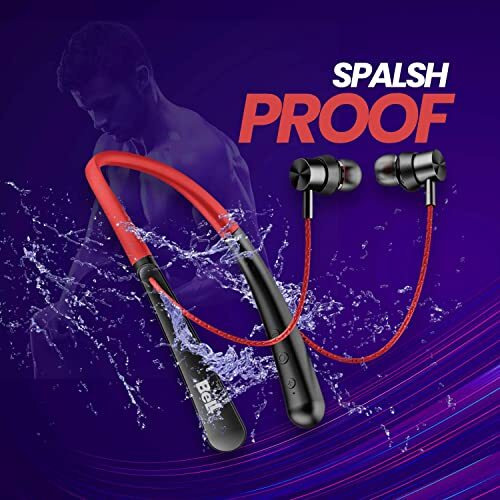 Bell Blbhs180 Bluetooth Wireless In Ear Earphone With Mic, Fast Charge & Upto 100 Hrs Playtime, Extra Super Deep Bass, Bluetooth Headset Neckband
