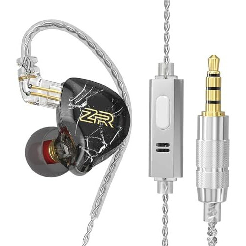 Nd Audio Zr Wired Iem Earphone - 10Mm Dynamic Driver In Ear Monitor Powerful Bass, Live-Stage Sound Effects, Hd Microphone, Noise Isolation, 2Pin 0.75Mm Connector, Silver Plated Detachable Cable