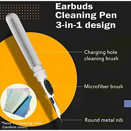 Hasthip Earphone Cleaning Brush Set,Earbuds Clean Pen Earbud Dust Brush Earphone Case Cleaning Gadget For Airpods Pro Mi Earbuds