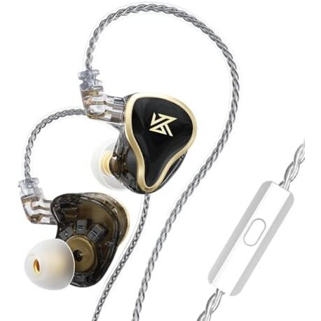 Concept Kart Kz Zas 7Bas+1Dds Iem Earphone,16 Drivers Hifi Bass Earbuds In Ear Monitor Sport Noise Isolation Earphones (With Mic, Black)