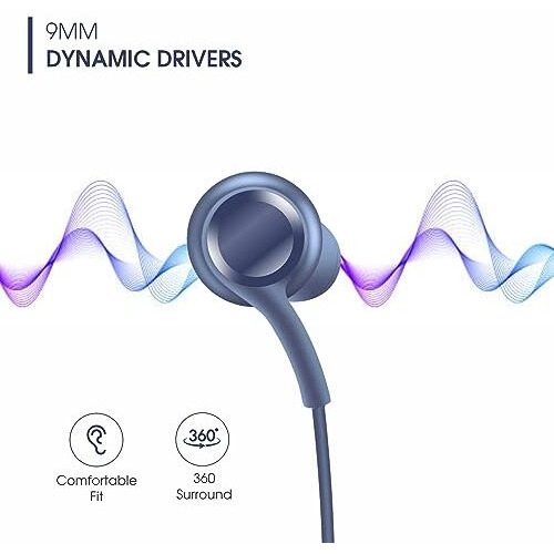 Candytech Hf S8 Maxx Pro Wired Headset With 3.5Mm Jack And In Built Mic & Enriched Bass (Blue)