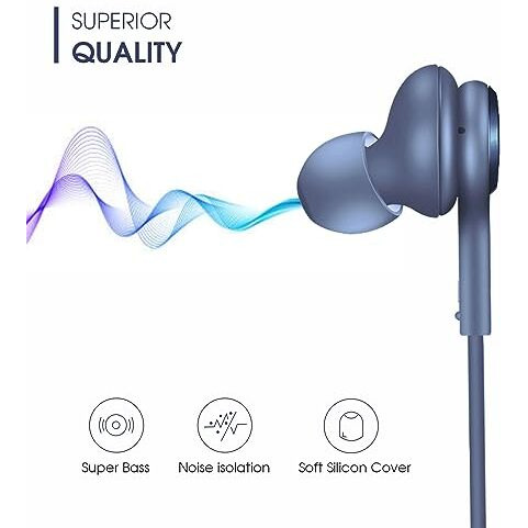 Candytech Hf S8 Maxx Pro Wired Headset With 3.5Mm Jack And In Built Mic & Enriched Bass (Blue)