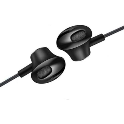 (Tessco Ch-238) Digital Stereo In-Ear Wired Metal Earphones Stereo Bass Noise Canceling Sport Headsets With Mic & Volume Control - Black