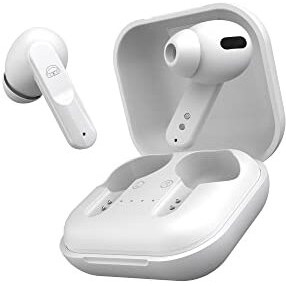 Ekko Earbeats T04 Bluetooth Truly Wireless In Ear Earbuds With Enc Call Noise Cancellation, 50H Playtime,10Mm Driver, Twin Connect, Type-C Fast Charging, Siri & Google Assistant Activate (White)