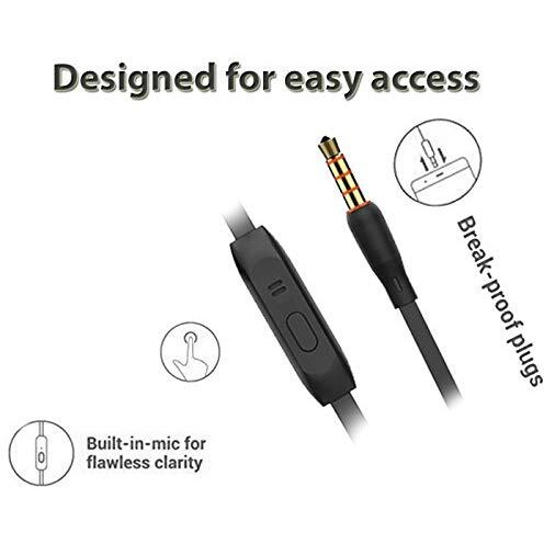 Johra Yison Series Cx300 Magnetic Deep Bass Hi-Fi Stereo Sound In-Ear Earphone With Mic For Smartphones, Iphones, Featured Phone, Tablet, Psp, Laptop, Computer, Pc (Black)
