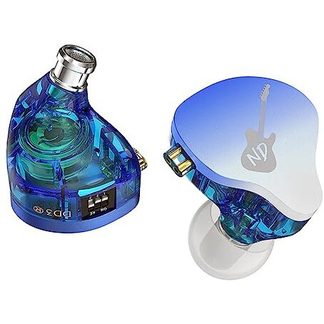 Nd Dd3 Wired In Ear Monitor Earphone| 10Mm Dual Magnetic Dual Cavity Dynamic Driver Iem With 4 Tone Adjustable Switches| Clear Sound & Deep Bass Detachable 2 Pin 0.75Mm Connector 3.5Mm Jack