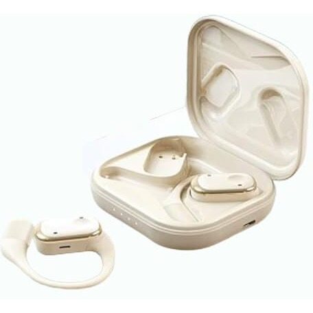 True Wireless Stereo In Ear Earbuds With Environmental Noise Cancellation | Low Latency Gaming | Type-C Fast Charging | 30 Hours Long Playtime Charging Case | Bluetooth 5.3 Earbuds Tws[ Beige ]