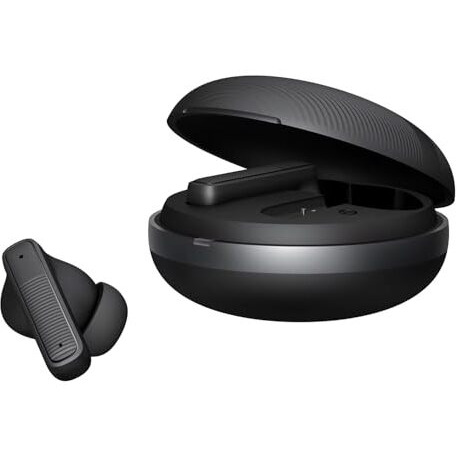 True Wireless Stereo In Ear Earbuds With Environmental Noise Cancellation Quad Mic | Low Latency Gaming | Type-C Fast Charging | Ipx5 Waterproof Standard | Bluetooth 5.4 Earbuds Tws [ Black ]