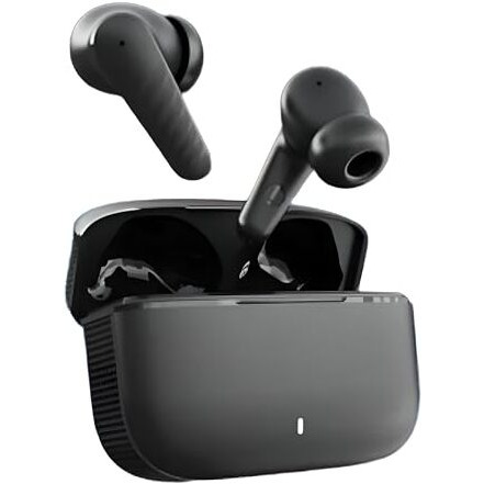 True Wireless Stereo In Ear Earbuds With Environmental Noise Cancellation Quad Mic | Low Latency Gaming | Type-C Fast Charging | Ipx5 Waterproof Standard | Bluetooth 5.4 Earbuds Tws [ Black ]