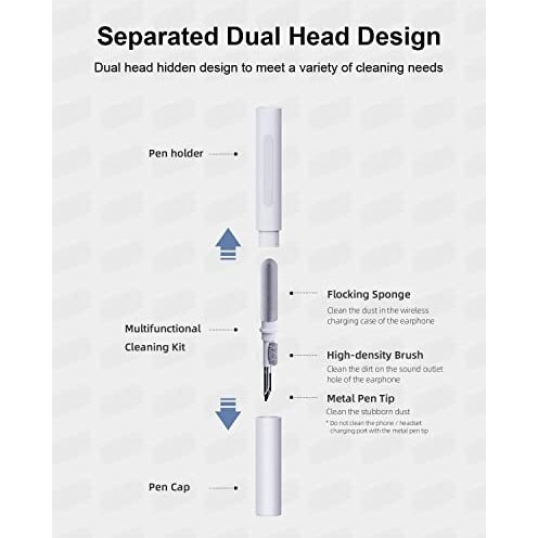 Xsource Airpod Earbud Cleaning Kit, Airpod Pro 1 2 3 Cleaner Kit Pen Shape With Soft Brush For Wireless Earphone Bluetooth Headphone Charging Box Accessories Tool, Computer, Camera And Phone
