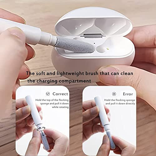 Xsource Airpod Earbud Cleaning Kit, Airpod Pro 1 2 3 Cleaner Kit Pen Shape With Soft Brush For Wireless Earphone Bluetooth Headphone Charging Box Accessories Tool, Computer, Camera And Phone